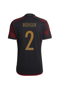Fotbalové Dres Německo Antonio Rudiger #2 Venkovní Oblečení MS 2022 Krátký Rukáv